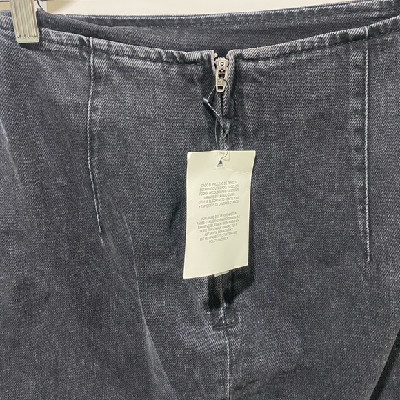 NWT | ASOS Denim Black Skirt with Back Zip - Picture 6 of 7
